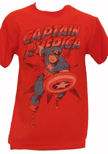  Captain America Charging Star T-shirt