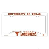 University of Texas Longhorns - Plastic License Plate Frame w/Classic White design