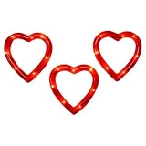 Heart Window Light Set of 3 - 6.5