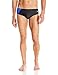 Speedo Men's PowerFLEX Eco Revolve Splice Brief Swimsuit, Blue, 32