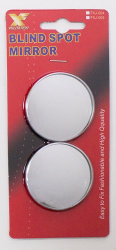 2" Blind Spot Mirror Oval Convex Stick-On Rear View and REAL Glass Mirrors-GUARANTEED - ALUMINUM Housing not plastic, Rust Resistant, for Motorcycle, ATV, Boat, Car, SUV - WIDE ANGLE No More Blindspots
