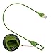 DDup 2pcs Fitbit Flex USB Charging Cable,Fitbit Flex Replacement Chargers,Longer Length(14.20-Inch), Reset Button, PTC Protect FitBit,LED light Blink While Charging,Colors Stand out (Pink+Green)