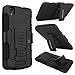 Cellularvilla Kickstand Case For ZTE Max N9520 (Boost Mobile) 3pc 3rd Gen Hard Soft Hybrid Kickstand Case with Holster Belt Clip Case Cover (Black)