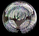 Mardi Gras Fireworks Design - Hand Painted - Platter/Serving Plate - 13 inch diameter