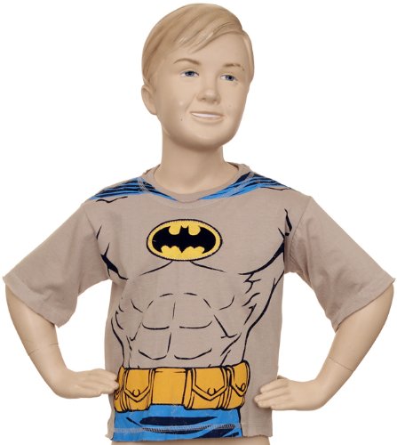 DC Comics Batman Muscle Costume Distressed Toddler Boys Top Tee Shirt 2T-4T