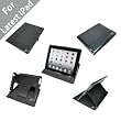 Acase (TM) iPad 3 (The New iPad) Vader Leather Case Folio for Apple iPad 3 3rd Generation WiFi / 4G LTE Model 16GB, 32GB, 64GB NEWEST MODEL (Black)