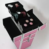 Trolley, valise de rangement, coffre cosm�tique rose