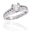 14K White Gold 1 1/2 ct. Diamond Engagement Ring