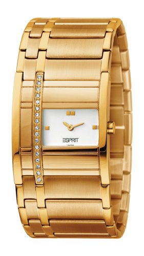 Esprit Damen-Armbanduhr Vegas Gold Houston Analog Edelstahl beschichtet ES101472004