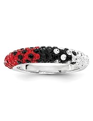 Sterling Silver Swarovski Elements Athens Spirit Domed Ring