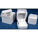 2 White Leather Earring & Pendant Jewelry Gift Boxes
