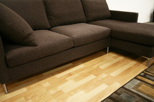 41lfGjB4pWL Palmyra Brown Twill Fabric Modern Sectional Sofa