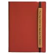 Go Green! Eco Friendly Recycled Leather Lined Diary / Journal, Red, 5x7"