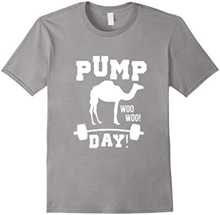 Men's Pump Day Graphic Camel Workout T-shirt Medium Slate