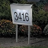 Unique Arts Solar House Number, Stainless Steel