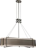 Nuvo Lighting 60/4435 Four Light Diesel Island Pendant with Khaki Fabric Shade/Cream Diffuser, Hazel Bronze