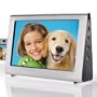 Brookstone Digital Picture Frame 7" Frame Plus Built in Clock and Calendar