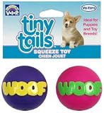 VOTOY VINYL TINY TAILS SQUEAKY WOOF BALLS