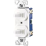 Cooper Wiring Devices 275W-BOX 15-Amp 120/277-volt Commercial Grade Combination Single Pole Toggle Switch and 3-Way Switch, White Color