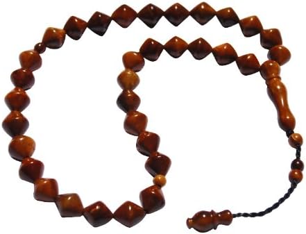 Beautiful Double Cone Shaped 33-Bead Turkish Koka - Kuka Seed Prayer Beads - Misbaha Tasbih