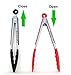 Daily Kitchen Silicone Cooking Tongs Set - Tongs for Nonstick Cookware - Stainless Steel Tongs with Silicone Tips - 9-Inch 12-Inch Tongs for Cooking - 2-Piece Set