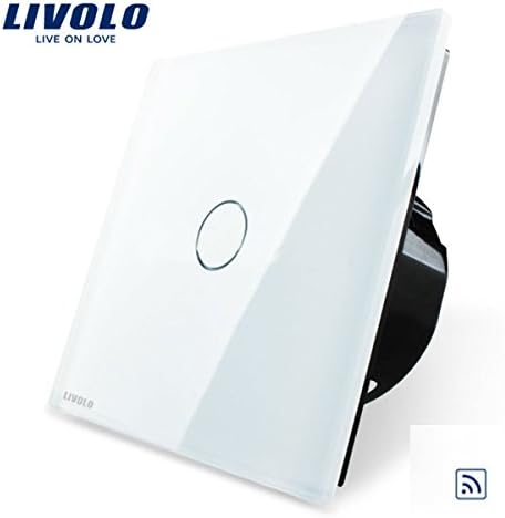 Livolo White Glass Panel Remote &amp; Touch Switch EU Standard VL-C701R-11