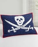 Freckles Pirates Quilted Decorative Pillow, 14x18
