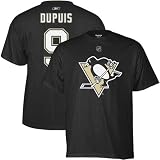 Reebok Pascal Dupuis Pittsburgh Penguins #9 Net Number T-shirt - Black (X-Large)