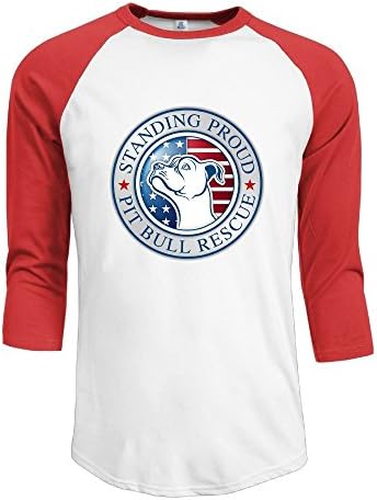 American Pitbull Standing Pround Boy Contrast Raglan Baseball Shirts