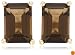 14k Yellow Gold 7x5mm Emerald Cut Smoky Quartz Stud Earrings