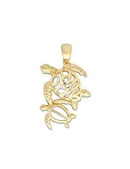 Ohana Turtle Pendant in 14K Yellow Gold - 19mm