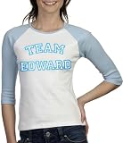 Team Edward Blue Sleeved Ladies Baseball T-shirt