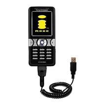 Coiled Power Hot Sync and Charge USB Data Cable w/ Tip Exchange for the Sony Ericsson k550im - Gomadic Brand