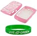Pink Zebra Premium Silicone Skin Case Cover for Blackberry Storm 9530 9500 (BlackBerry NOT Included)