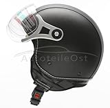 Pilotenhelm Jet Helm mit Leder bezogen und Visier Gr��en XS bis L ECE 2205 (M 57/58cm)