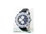 Adee Kaye Nice Large Mens Chronograph Watch w/ Blue Dial