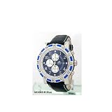 Adee Kaye Nice Large Mens Chronograph Watch w Blue Dial by Adee Kaye