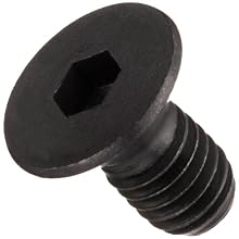 12.9 Alloy Steel Socket Cap Screw, Metric, Flat Head, Internal Hex Drive, Black Oxide Finish, Meets DIN 7991 Specifications, M6-1.00, 18mm Length, Pack Of 100