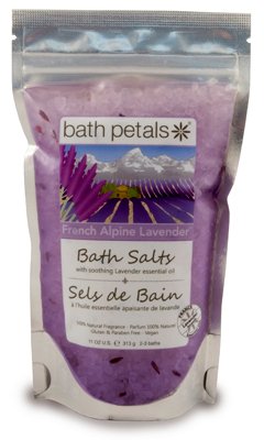 Bath Petals - French Alpine Lavender Bath Salts, 11 OZ / 312 g e 2-3 baths