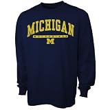 Michigan Wolverines Navy Blue Mascot Long Sleeve T-shirt