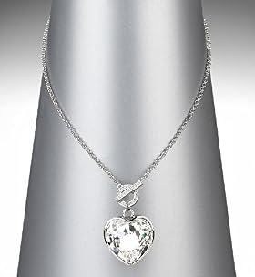 Autograph Chunky Heart Pendant Necklace Made with CRYSTALLIZED - Swarovski Elements
