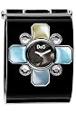D&G WATCH EDEN ROC BKACK BANGLE BLACK MOP DIAL SS CLOSURE DW0435 Damen