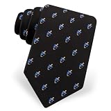 Men's Microfiber Dreidel, Dreidel, Dreidel Tie by The American Necktie Co in Black
