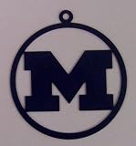 Michigan Wolverines Block M Garden Ornament