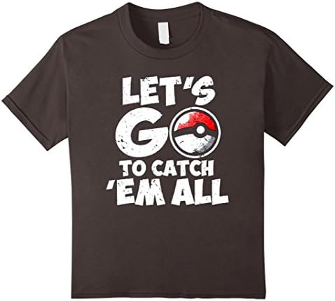 Kids let's go catch em all tshirt 12 Asphalt