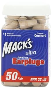 Mack's Ear Care Ultra Soft Foam Earplugs, 50 Count