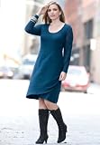 Jessica London Plus Size Pointelle Sleeve Sweater Dress