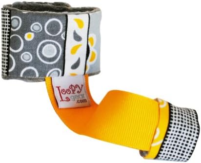 Loopy Gear Baby Rattle Holder ~ Choose Pattern (Golden Grey Goodness)