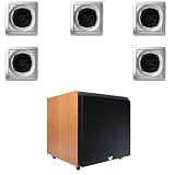 Acoustic Audio S191 5-5.25" Surround Sound Speakers w/15" 1000W Powered Sub
