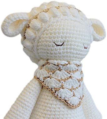 Woolzi: Handmade Premium White & Pink Sheep Cotton Organic Plush Stuffed Animal